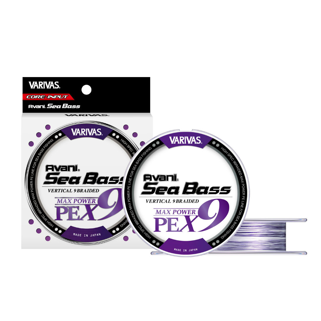 FIR VARIVAS AVANI SEA BASS MAX POWER PE X9 150m #0.8 18lbs White Purple